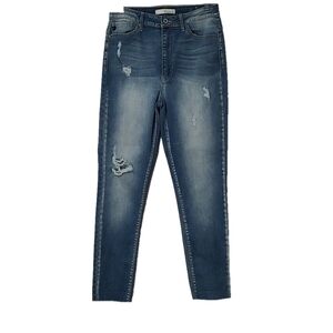 Kancan Distressed Raw Hem Blue Jeans Size 9/28